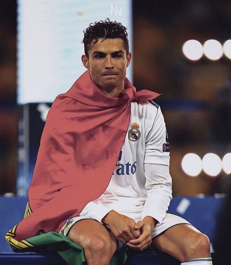 Cristiano Ronaldo in Real Madrid Champions League celebration