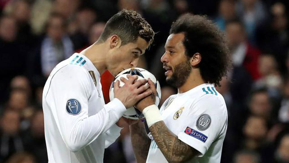 Football Bromance moment: Cristiano Ronaldo and Marcelo.